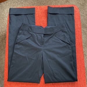 Zac Posen Black Wool Tailored Trouser Pants Wide Leg